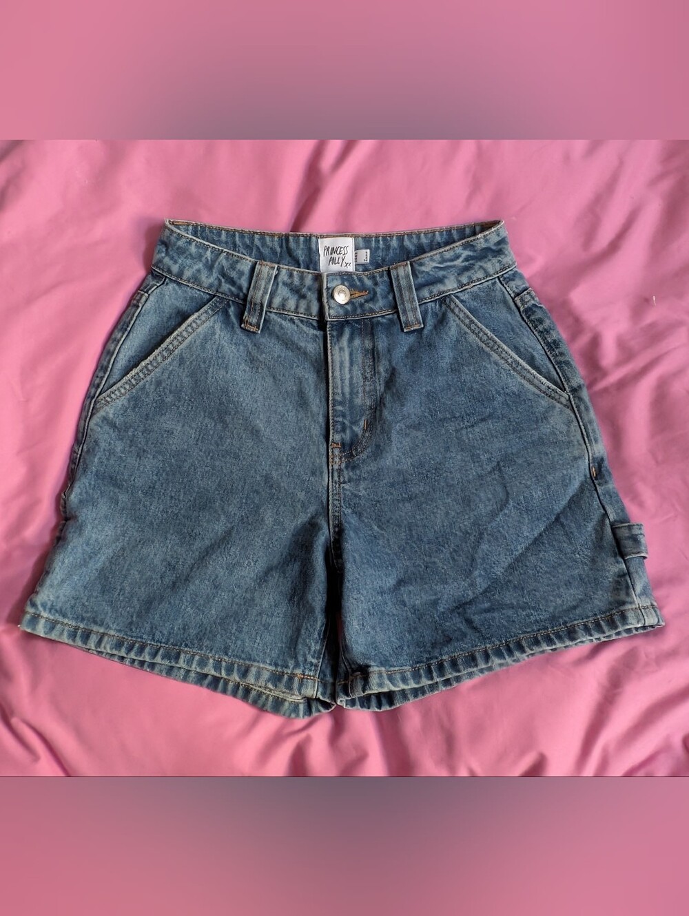 Princess Polly Utility Denim Shorts Size 2